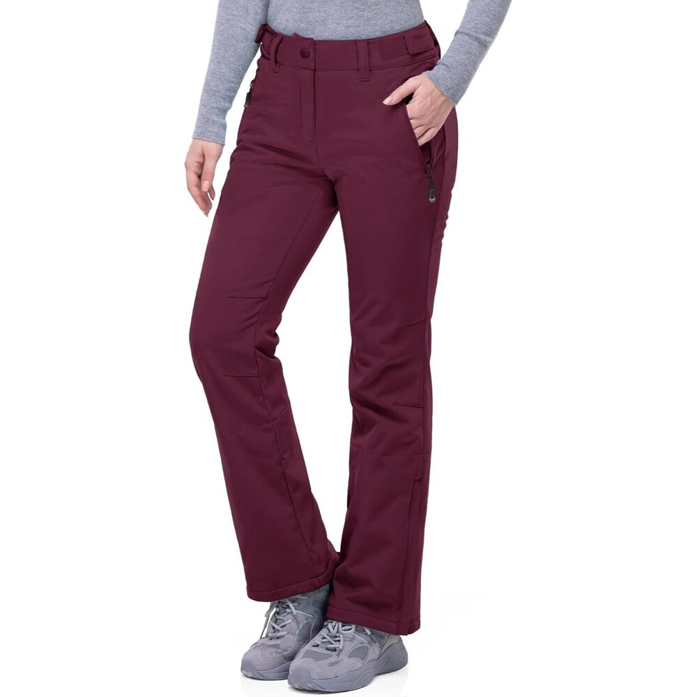 33,000ft Women's Softshell Snow Pants Size 6 Short Raspberry Red MISSING BUTTON